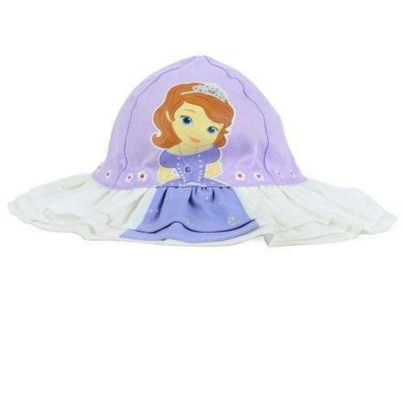 Toddler Girls Disney Sofia Sun Hat Purple White 18 mths to 4 Yrs Floppy Bucket - Picture 1 of 4